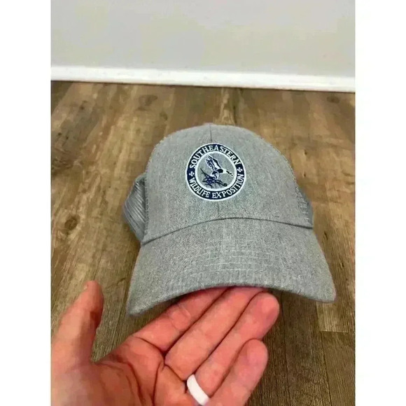 SIMMS Southeastern Wildlife Exposition Snapback Hat Gray Men's Trucker EUC - Picture 8 of 8
